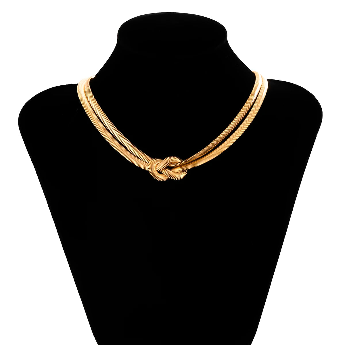 Unique Twisted Chunky Flat Snake Chain Necklace for Women Sexy Vintage Clavicle Choker Grunge Jewelry Gift Bijoux 2022