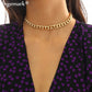 Punk Miami Cuban Choker Necklace Collar Statement Hip Hop Big Chunky Aluminum Gold Color Thick Chain Necklace Women Jewelry