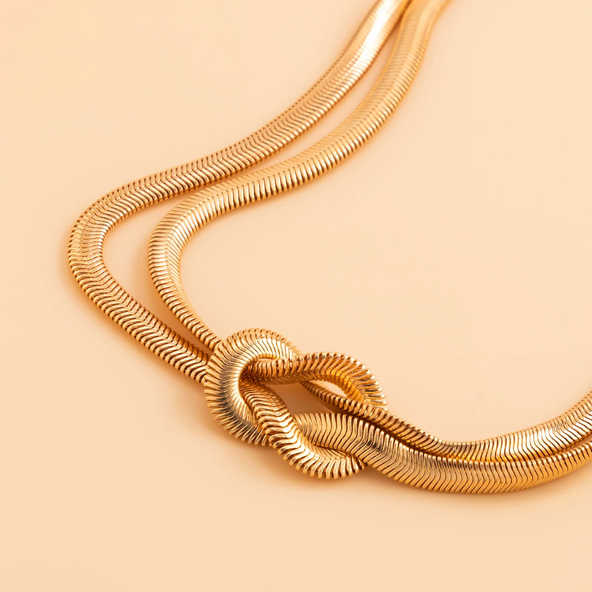 Unique Twisted Chunky Flat Snake Chain Necklace for Women Sexy Vintage Clavicle Choker Grunge Jewelry Gift Bijoux 2022