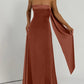 Satin Strapless Backless Maxi Dress with Scarf Elegant Evening Party Dresses for Woman Clothes