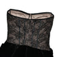 Long Sleeve Backless Corset Maxi Dress 2 Piece Set Black Lace Velvet Luxury Evening Gown Dresses