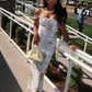Vintage Print Sexy Maxi Dress Women Gown Summer Off-shoulder Sleeveless Backless Bodycon Club Party Long Dress Elegant
