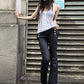 Double-Breasted Decoration Pants Women Metal Ring Tassel Elastic Waist Autumn Trend Street Daily Hottie Bell-Bottom
