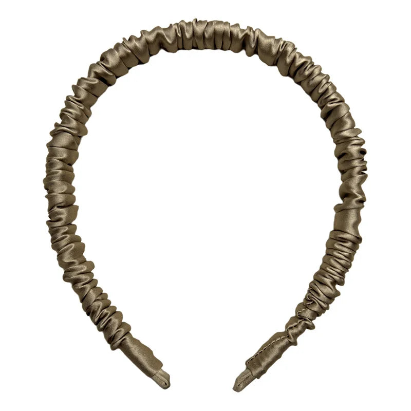 Hair Hoop Band Headbands For Women Girl 100% Pure Mulberry Silk Elastic Luxury Hair Accessories