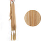 Ponytail Extensions Synthetic Boxing Braids Wrap Around Chignon Tail With Rubber Band Hair Ring 34 "DIY Brown Ombre Braid