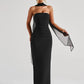 Scarf Collar Strapless Sexy Maxi Dress For Women Fashion Off-shoulder Backless Bodycon Club Party Long Dress Elegant
