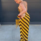 Sexy Cross Backless Dress Women Fashion Striped Print Bead Patchwork Sleeveless Hottie Beach Vacation Party Bodycon