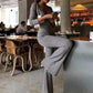 Sexy Flare Jumpsuit Women Long Sleeve V-Neck Single-Breasted Solid Sporty Commute Stretchy Skinny Elegant Overalls