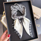 Luxury Floral Print 70cm Square Silk Scarf Women Designer Scarves Bandana Foulard Shawl Hijab Echarpe Hairband Tie Ribbon