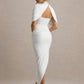 Half Sleeve Backless Ruched Sexy Maxi Dress Women Summer New Turtleneck Slim High Waist Evening Club Party Long Dress
