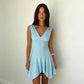 V Neck Sleeveless Asymmetric Mini Dress Fashion 2026 Summer Dresses for Woman Clothing
