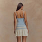Striped Knitted Sleeveless Backless Mini Dresses New in Summer Holiday Dress Woman Clothes