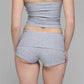 Women's Fold Over Waist Low Rise Yoga Shorts Slim Fit Stretchy Cotton Casual Summer Lounge Shorts for Daily Workout
