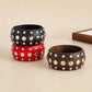 Hyperbole Wooden CCB Chunky Bangle Bracelet Vintage Punk Red Black Stackable Wide Grunge Jewelry for Women Creative