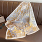 Bohemian Style Floral Print Women’s Square Silk Scarf Satin Head Wrap Tropical Leaf Flower Design Scarves Bandana Hijab