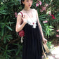 Summer Daily Vacation Patchwork Lace Tassel Maxi Dress Women Folds Loose Sleeveless Backless Fashion Leisure Vestidos
