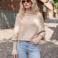 Women Loose Mohair Knitted Sweater Draped Off Shoulder Flare Sleeve Sheer Knit Jumper Cross Wrap Back Winter Pullover
