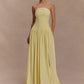 Off-shoulder Strapless Sexy Maxi Dress Women Elegant Sleeveless Backless Thigh High Split Pleated Club Party Long Dress