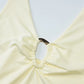 Hardwear Detail Hollow Halter Crop Tops 2025 Summer Woman Clothes Fashion Sexy Backless Tank Top
