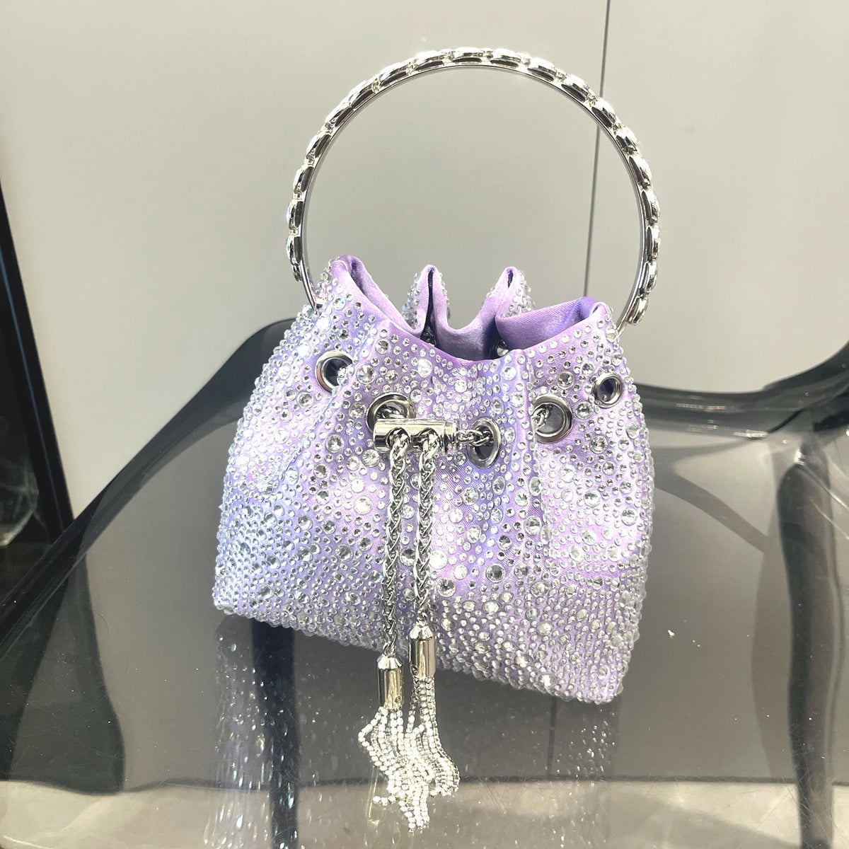 Rhinestones Evening clutch Bag Purses and handbag luxury Designer shoulder bag Shiny Crystal Clutch purse bucket bag