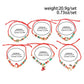 6Pcs/Set Christmas Bracelet for Women Santa Claus Elk Christmas Tree Socks Pendant Bracelet Adjustable Rope Chain Bangle