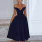 V-neck Off The Shoulder Backless A-line Long Dresses for Women Elegant White Evening Dress Party Wear