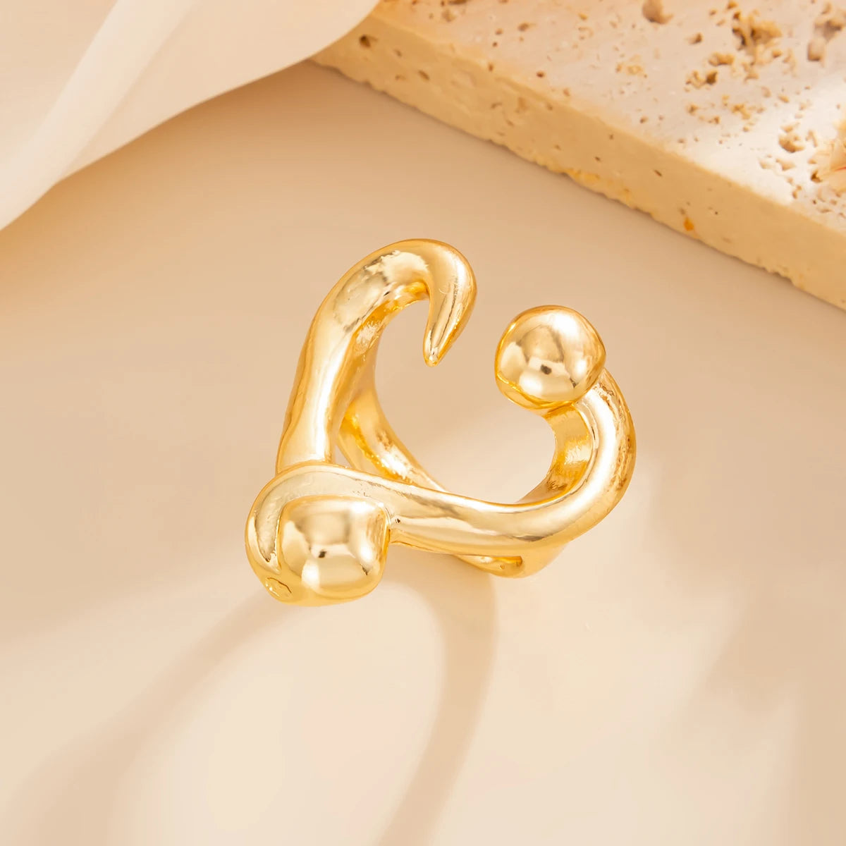 Unique Punk Geometric Finger Rings for Women Trend 2026 Fashion Metal Rings Daily Couple New Year Jewelry Accessories