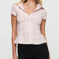 Women's Y2K Short Sleeve Plaid Button Down Shirt Button Down Blouses Tops Casual Summer Shirt Tops 90s Streetwear