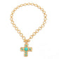 Vintage Large Jesus Cross Pendant Choker Necklace for Women New Trend Punk Metal Chunky Chain Neck Jewelry Accessories