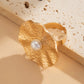 20 Styles Boho Unique Gold Color Petal Flower Rings for Women Punk Geometric Adjustable Rings Couple New Year Jewelry