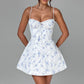 Women Y2k Lace Trim Mini Dress Sexy Spaghetti Strap Backless Short Dress Low Cut Bodycon Sundress Streetwear