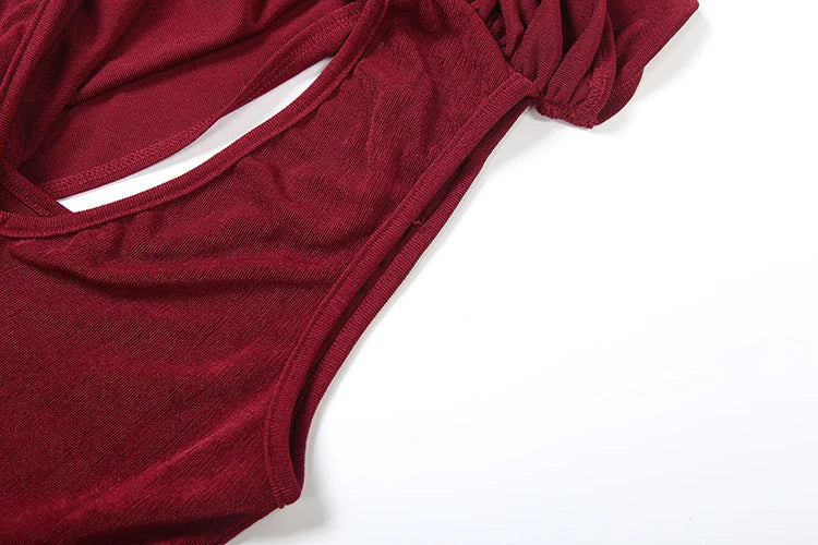 Elegant Velvet Dress Women Peach Buttocks Swinging Collar Ruched Classic Sexy Solid Skinny Evening Cocktail Bodycon