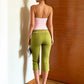 Sweet Hottie 2 Piece Set Women Simple Low-Neck Line-Patchwork Tank Top+Bandages Bow Capri Pants Fashion Street Suits