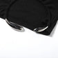 Irregular Hem Crop Tops Women Metal Ring Decoration o-Neck Full Sleeve Daily Fashion Casual Daily Elasticity Streetwear