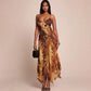 Leopard Print Mesh Splicing Sleeveless Maxi Dress Woman Fashion 2026 Sexy Summer Dresses