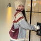 Cute Mohair Cat Ear Star Knit Beanie For Women