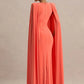 Cape Sleeve Sexy Maxi Dress Women Gown Elegant Fashion Zipper O Neck High Waist Split Club Party Long Dresses Female