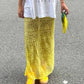 Women Fairy Lace Maxi Skirt Y2K Vintage Sheer Mesh Lace Floral Bodycon Long Skirt Sexy See-Through Half Slip Skirts