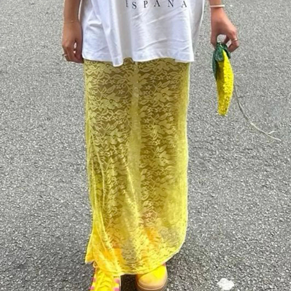 Women Fairy Lace Maxi Skirt Y2K Vintage Sheer Mesh Lace Floral Bodycon Long Skirt Sexy See-Through Half Slip Skirts
