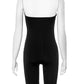 Feather Patchwork Playsuits Women Contrast Strapless Backless Skinny Peach Hip Hot Girls Street Trend Hipster Romper