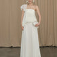 3d Flower Decoration Maxi Dress Women Mesh Tassel Chest Wrap Folds Solid Elegant Wedding Party Vacation Vestidos