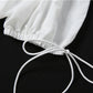 Bandage Elegant 2-Piece Set Women Slash Neck Puff Sleeve t-Shirt+Elastic Waist Long Simple Skirt Vacation Sweet Suit