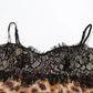 Lace Leopard Print Wild Style Dress Women Patchwork Sling Low-Neck Sleeveless Hot Girls Street Sexy Fashion Mini Bodycon