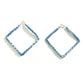High Quality Exaggerated Blue Denim Hoop Earrings for Women Vintage Big Star Round Triangle Square Geometric Earring Y2K Jewelry