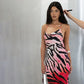 Gradient Animal Print Backless Halter Maxi Dresses for Women Beach Vacation Outfits Sexy Summer Dress 2025
