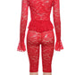 Jacquard Sexy Women 2 Piece Set Coquette Full Sleeve Ruffles Crop Tops+Bike Shorts Matching Clubwear Summer Outfits