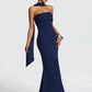 Off-shoulder Strapless Sexy Maxi Dress Women Gown Scarf Collar Sleeveless Backless Bodycon Club Party Evening Dresses