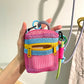 Colorful Mesh Crossbody Bag with Adjustable Strap, Zipper Mini Shoulder Pouch, Casual Streetwear Small Coin Purse for Wo