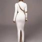Turtleneck Long Sleeve Bodycon Maxi Dress For Women Autumn New Patchwork Hollow Out Club Party Sexy Long Dress Vestidos