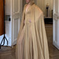 Fashion Elegant Maxi Dress Women Folds Mesh Cloak See Through Hem v-Neck Tassel Wedding Party Summer Trend Chic Vestidos